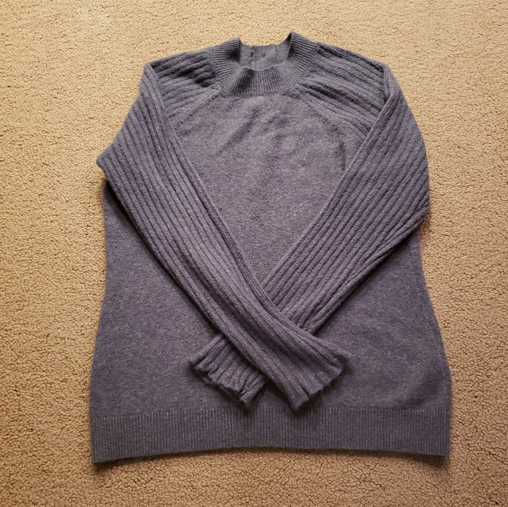 Abercrombie Gray Button Back Sweater - image 3